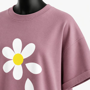 Women's Oversized <b>Pink</b> Crew Neck <b>Crop</b> <b>Top</b> Short Sleeve 100% Cotton Loose Fit Casual All Seasons Customized Logo Quick Dry - Product Image 6