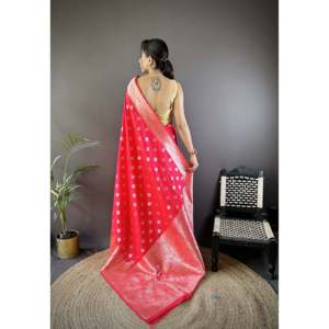 Sari de Seda Lichi Banarasi Vaishali - Bufandas y Chales Étnicos - Product Image 6