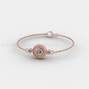 Pulsera de Bisel Redondo en Blanco de Alta Calidad de Oro 18K y Plata 925 con Engaste de Circonita Cúbica para Resina de Leche Materna, Fornituras de Joyería DIY para Recuerdos - Product Image 2