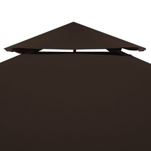 Telo di Copertura Superiore per Gazebo a 2 Livelli Marrone 9.1 Oz/yd2 9.8 X 9.8 Pollici Accessorio per Tende e Pergole - Product Image 3