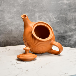 Théière artisanale en terre cuite, bouilloire traditionnelle en argile, théière rustique en terre cuite pour la préparation du thé, le service en cuisine et la maison - Product Image 5