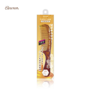 Peine de mano de dientes finos serie Amber de Caravan, tamaño mediano - Product Image 1