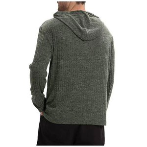 Sweat à capuche OEM en velours côtelé de haute qualité, décontracté, confortable, coupe classique, manches longues, pull uni pour homme, sweat à capuche d'automne - Product Image 3