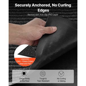 Tappeto Industriale Commerciale a Strisce Eleganti 8 x 4 Piedi con Fondo in PVC, Tappetino Pesante per Interni ed Esterni per Ingresso - Product Image 4