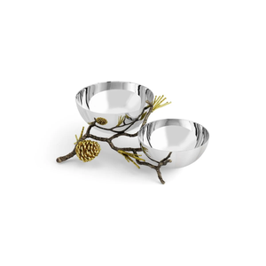 Corbeille à fruits moderne en métal martelé, écologique, compatible lave-vaisselle, support en forme de branche, fait main, plat de service décoratif pour table de cuisine - Product Image 2