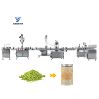 Ligne de machines automatiques de remplissage, de bouchage et d'étiquetage pour sucre blanc, piment, épices alimentaires, assaisonnements et lait en poudre