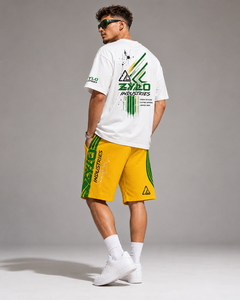 Ensemble de sport deux pièces en coton pour homme, t-shirt et short, style streetwear écologique, prix de gros personnalisé, OEM, prix abordable - Product Image 4