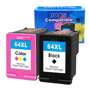 HP 64 Zwarte Driekleurige Inktcartridges Werken Met Hp-Afgunst Inspireren 7950e
