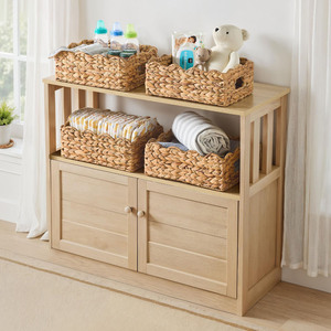 Sustainable Water Hyacinth Pantry Basket Set Woven Organizer Basket Kitchen Storage <b>Bin</b> Perfect For Cabinet Shelf Organization - Product Image 2