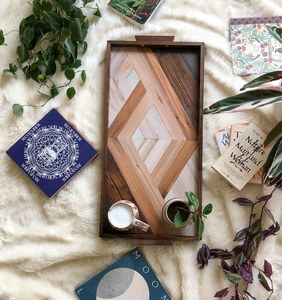 Bandeja Rectangular de Madera con Diseño Elegante y Acabado Liso para Servir Té, Café y Aperitivos en la Cocina - Product Image 2