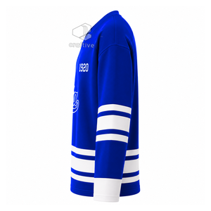 Camiseta de Hockey sobre Hielo de la Hermandad Zeta Phi Beta, Azul y Blanca, Malla de Poliéster, Absorbe la Humedad, Rendimiento Atlético, Ropa Deportiva - Product Image 3