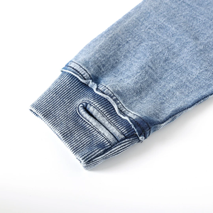 เสื้อฮู้ดดี้เดนิมพรีเมียม ZPB สีเข้ม ปักลายเชนิลล์ สำหรับชมรมนักศึกษากรีก เสื้อผ้าสำหรับกลุ่มพี่น้องชายหญิง แบบยูนิเซ็กซ์ พรีเมียม วินเทจวอช พูลโอเวอร์ - Product Image 6