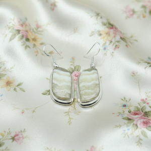 Boucles d'oreilles pendantes en agate rayée naturelle pour femmes, en argent 925 plaqué or rose et or jaune, bijoux faits à la main pour femme, petite amie, elle - Product Image 5