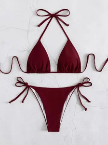 Maillot de bain d'été trois pièces imprimé noir et blanc pour femme, collection très prisée - Product Image 3