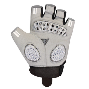 Gants de cyclisme unisexes légers et respirants en cuir et nylon, demi-doigts, anti-choc, pour l'été, de la marque JINAH LEATHER INDUSTRIES - Product Image 4