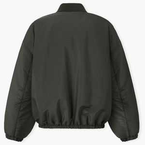 Men's Lightweight Nylon Bomber Jacket Custom Logo Windbreaker Casual Zip Up Jacket OEM Custom Men's Oversized Bomber Jacket Wind - Product Image 6