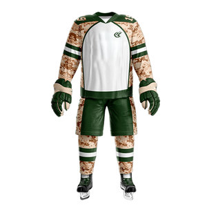 Uniforme de hockey sur glace en polyester respirant de qualité supérieure, couleur personnalisée, avec logo personnalisé et service OEM, vente chaude - Product Image 1