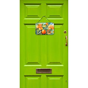 New Florida Orange Blossom Aquarelle Tenture Murale En Aluminium En Métal Signe pour Cuisine Bar Décor À La Maison-Multicolore 8HX12W Plaque De Porte - Product Image 2