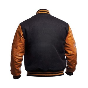 Chaqueta Varsity 2026 con Diseño Moderno en Amarillo Marino y Bloques de Color, Corte Regular, Cuello Camisero, Cierre de Botones, Ropa Casual de Otoño para Hombre - Product Image 3