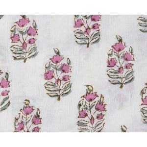 Punch-tela acolchada de algodón verde para correr, tejido decorativo con estampado de bloque de mano para correr, uniforme, color rosa - Product Image 4