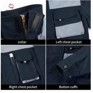 Vêtements de travail printemps : Veste et pantalon, uniforme de travail, combinaison de chantier personnalisée, salopette, vêtements de réparation automobile – Vente directe usine - Product Image 6