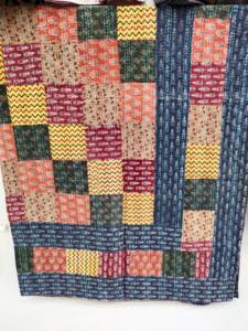 handblock ajrakh printed patchwork kantha work bedspreads kantha work <b>bedcovers</b> traditional ajrakh print <b>bedcovers</b> handmade - Product Image 5