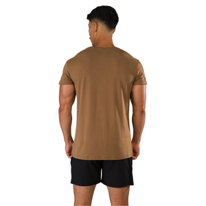 เสื้อเชิ้ตแขนสั้นสีน้ำตาลสำหรับผู้ชาย เนื้อผ้าฝ้ายพรีเมียม สวมใส่สบาย เหมาะสำหรับใส่ลำลอง มีสไตล์ ใช้ได้กับการออกกำลังกาย ขายส่งจำนวนมาก เสื้อผ้ากีฬา - Product Image 3