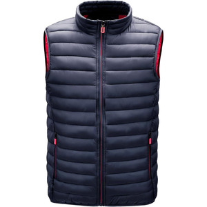 Gilet matelassé bordeaux sans manches pour homme, coupe-vent décontracté à fermeture éclair, col montant, idéal pour l'automne - Product Image 4