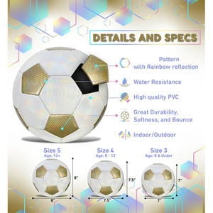 Ballon de football en PVC de taille 5 pour adultes unisexe, haute durabilité, logo personnalisé imprimé, football professionnel pour jouer dans la rue, haute qualité - Product Image 2