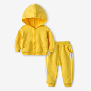 Conjunto Deportivo Infantil de 2 Piezas, Estampado Sólido, Personalizado, Invernal, Transpirable, Ecológico, de Secado Rápido, 100% Algodón, Ropa Urbana - Product Image 4