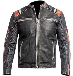 Chaqueta universitaria acolchada de motorista personalizada para hombre, chaqueta cortavientos de piel sintética de piel de oveja para hombre - Product Image 2