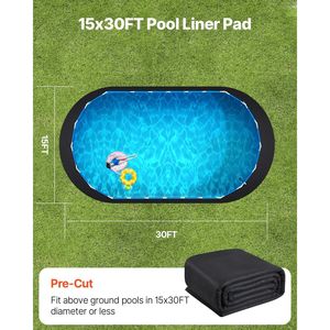 Telo di Copertura Ovale Extra Spesso 15 x 30 piedi per Piscine Fuori Terra - Strumento e Accessorio che Previene le Forature - Riciclabile - Product Image 5