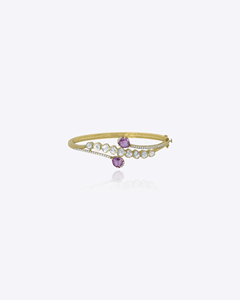 Pulsera de Diamantes Polki de Oro de 18K con Diseño Floral Curvo y Elegante, Ajustable, Joyería de Moda Premium para Mujeres y Niñas, para Fiestas - Product Image 3