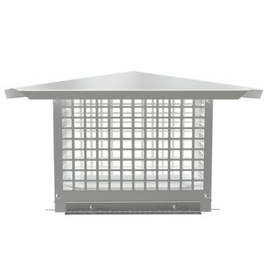 Coperchio per Canna Fumaria in Acciaio Inox 304 da 8 x 13 Pollici con Parascintille per Stufa, Copertura Metallica Regolabile con Bulloni e Viti - Product Image 1