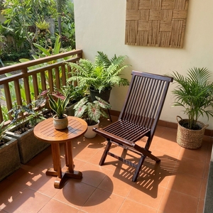 Solid Teak Wood <b>Folding</b> Accent <b>Chair</b> Slatted Wooden Reclining Living Room <b>Lounge</b> <b>Chair</b> Portable Armless <b>Chair</b> Furniture Item - Product Image 2