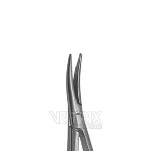 Equipo Oftalmológico Reutilizable, Portaagujas Curvo Castroviejo, Mandíbulas Finas de 9 mm, Puntas Afiladas de 125 mm x 0.8 mm - Product Image 6