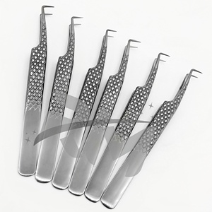 Pince à épiler professionnelle RMI en acier inoxydable de haute qualité, pointe à 75 degrés, logo personnalisé, pour extensions de cils - Product Image 1