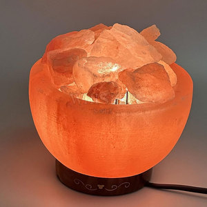 Lámpara de Sal del Himalaya de Primera Calidad, Tallada, Estilo Moderno, Brillo Natural, Decoración para el Hogar - Product Image 2