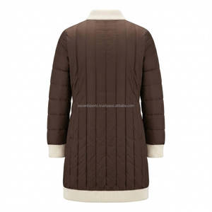 Women's Warm Long Quilted Puffer <b>Coat</b> Lightweight <b>Winter</b> Belted Jacket Premium Insulated Outerwear OEM Manufacturer - Product Image 2