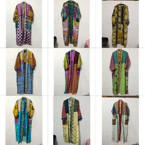 Robe Kimono Vintage en Soie à Motifs Floraux pour Femme, Peignoir Thermique pour le Bain, Tenue de Plage Estivale, Maillot de Bain, Vêtement de Nuit/Domestique - Product Image 1