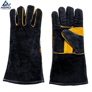 Buen Proveedor con Logotipo Propio, Guantes de Soldadura de Seguridad de Grado Industrial, Resistentes al Calor, de Cuero Duradero, con Protección Completa - Product Image 2