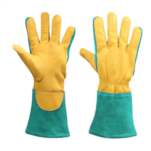 Gants industriels en cuir pleine fleur de vachette de qualité supérieure, anti-chaleur, anti-étincelles, pour la lutte contre les incendies, la soudure TIG/MIG, protection des mains et des bras - Product Image 5