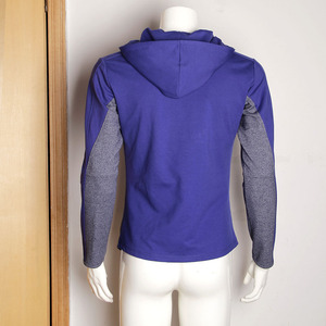 Chándal con Capucha para Hombre, Color Gris y Negro, Bloques de Color, Cierre de Cremallera, Bolsillos Laterales, Corte Regular, Ropa Deportiva de Otoño - Product Image 2