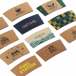 Manchon en papier kraft personnalisé avec logo, fabriqué au Vietnam, pour gobelets à café jetables et boissons chaudes – Écologique, compatible micro-ondes, sur mesure - Product Image 1