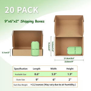 Boîtes d'expédition pliantes en carton ondulé brun avec finition brillante/mate, doublure en éponge, emballage écologique pour petits colis - Product Image 6