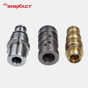 Pièces de soupape hydraulique en laiton usinées avec précision par CNC SREXACT, composants métalliques - Product Image 1