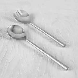 Metal Decorative Gold Plated Salad <b>Servers</b> with Handmade Unique Design with Antique Finished Handles Elegant Spoon Utensil Set - Product Image 1