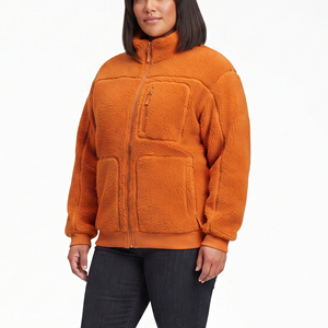 Chaquetas de Forro Polar Sherpa para Mujer, Ropa de Invierno Cálida para Exteriores, Chaqueta de Forro Polar Sherpa con Bolsillo en el Pecho, Chaquetas de Forro Polar para Damas - Product Image 4