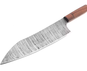 Cuchillo de Chef Profesional LEGACY BLADES de Damasco, 8 Pulgadas, Forjado a Mano, Moderno, Ambidiestro, Apto para Lavavajillas, con Mango de Madera Afilado, para el Hogar - Product Image 2