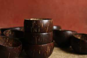 Handmade Polished <b>Coconut</b> <b>Shell</b> Bowls-Lightweight Biodegradable Eco-Friendly Non-Toxic Mediterranean Design Giveaways - Product Image 2